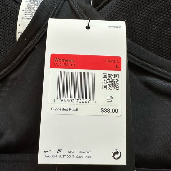 Nike Women's Dri-FIT Indy Light-Support Padded V-Neck Sports Bra large - Picture 7 of 11